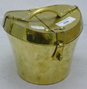 A brass hat box