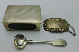 A large silver match box sleeve,