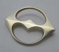 A Hans Hansen Danish silver modernist brooch