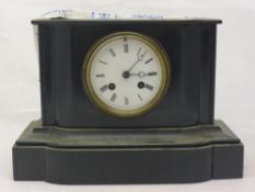 A black slate clock