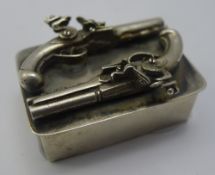 A 925 silver snuff box,