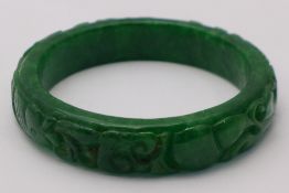 An apple green jade bangle