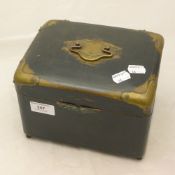 A Victorian brass mounted box