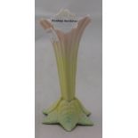 A Royal Worcester leaf moulded specimen vase,