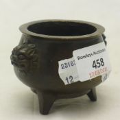 A small Chinese bronze censor