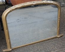 A 19th century gilt painted over mantle mirror