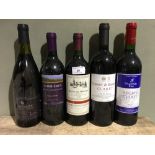 Five bottles of French Red, Edward Parker Wines Reserve Claret 2006, Corney & Barrow Claret 2005,