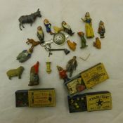 A small quantity of lead toy figures,