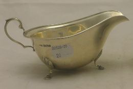 A silver sauce boat