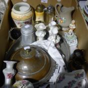 A quantity of Victorian decorative china, metalware, etc.