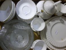 A quantity of Royal Albert white ware and glass