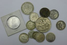 A small quantity of various coins