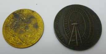 A 1901 Earls Court Gigantic Wheel token,