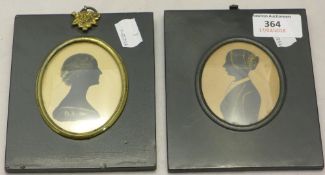 Two 19th century silhouette miniatures