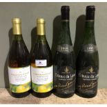 Chardonnay Vin De Pays D'Oc, 1994, two bottles and Jean-Pierre Girardeau Coteaux du Layon, 1995,