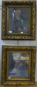 LANGFIOR(?), Portraits of a Man and a Woman, oils, possibly overpainted, signed and dated,