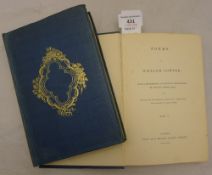 Poems by William Cowper, complete in two volumes, 1841,