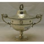 A 19th century French twin handled cup and cover