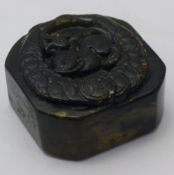 A Chinese square jade seal