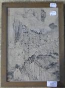 A Chinese framed ink picture,