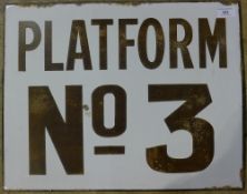 A vintage railway enamel sign,