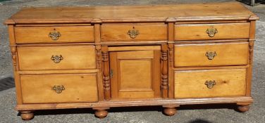 A Victorian pine dresser base