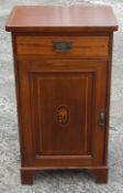 An Edwardian mahogany inlaid side cabinet