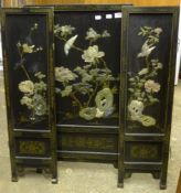 A Chinese hardstone inset screen