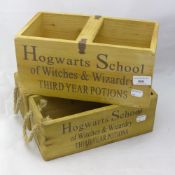A set of three Hogwarts boxes