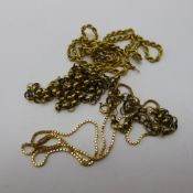 Two small 9 ct gold chains and one other (18.