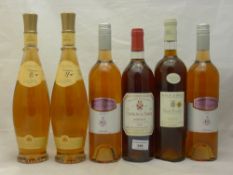 Six bottles of rose wine,