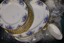 A Royal Albert Midnight Roses pattern dinner service for ten