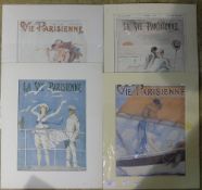 Four ''La Vie Parisienne'' prints,