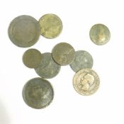 A quantity of Georgian and Roman coins