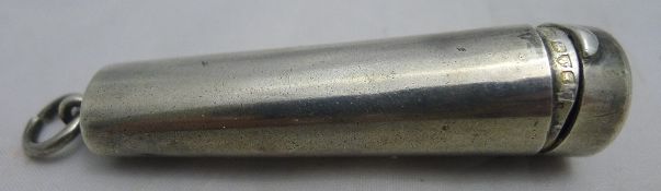 A silver cheroot holder