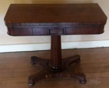 A 19th century rosewood card table