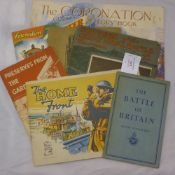 A small collection of military and Royal Commemorative booklets