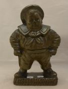 A 19th century salt glazed Old Tar figural tobacco jar