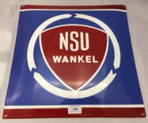 A vintage NSU WANKEL enamel sign