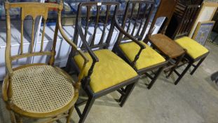 Six various 19th century country chairs