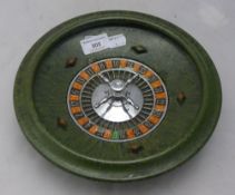 A Bakelite roulette wheel