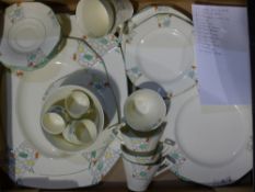 A quantity of Meakin Art Deco style tea wares