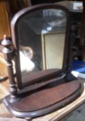 A Victorian mahogany toilet mirror