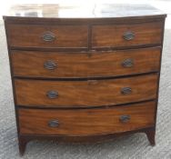 A 19th century mahogany bowfront chest of drawers