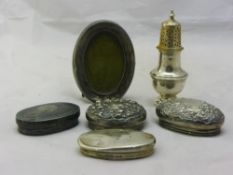 Four silver lids,