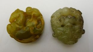 Two jade roundels