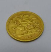 An 1894 gold half sovereign