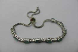 A silver dress bracelet