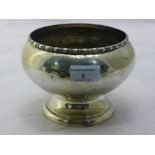A silver pedestal bowl with Calcutta hallmarks (363 grammes)