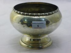 A silver pedestal bowl with Calcutta hallmarks (363 grammes)